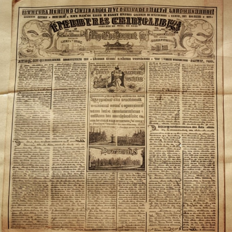 Junk Journal Printable Vintage Newspaper Vintage Paper Journal Etsy