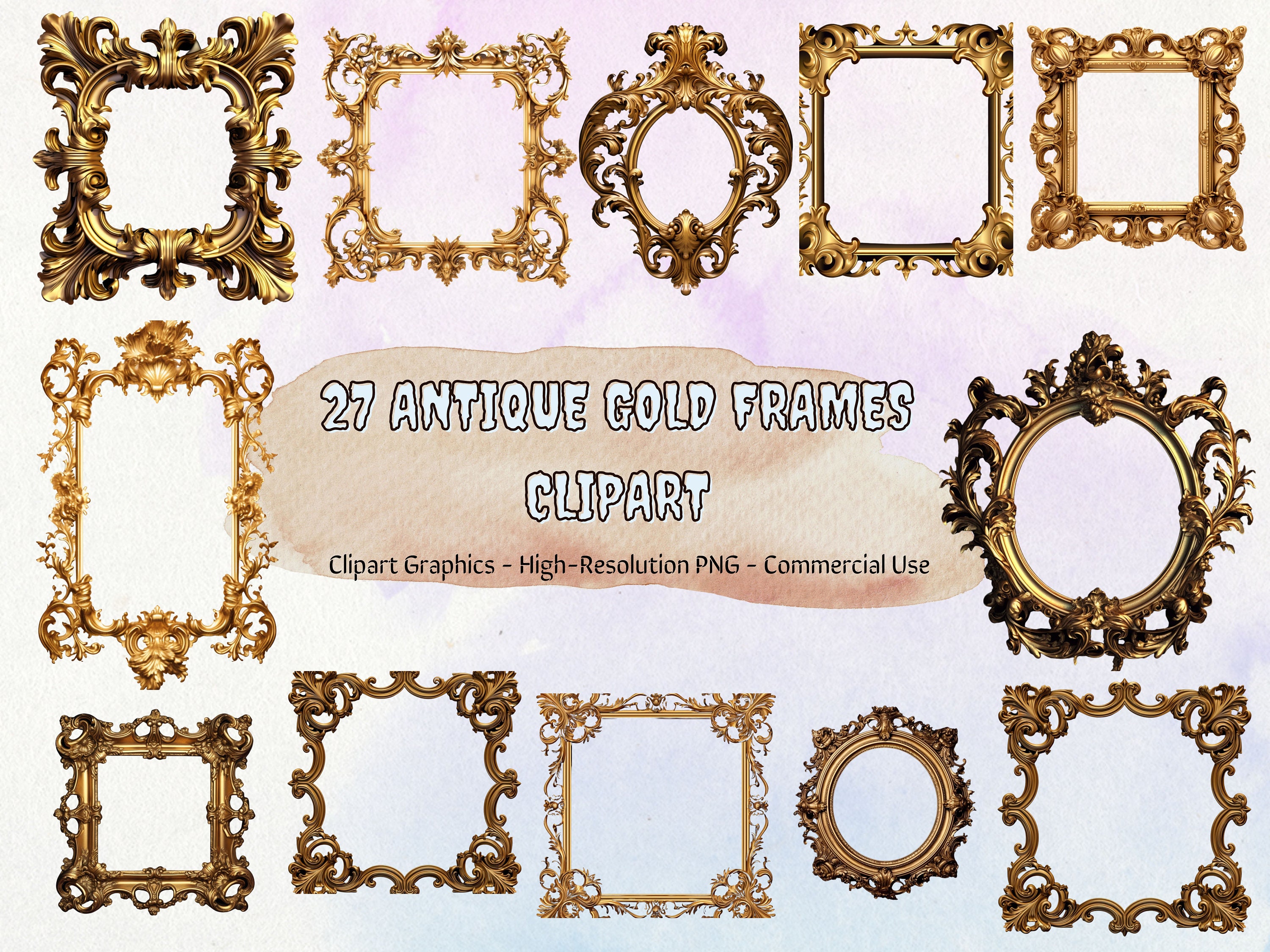 Gold Frames Rococo - Etsy