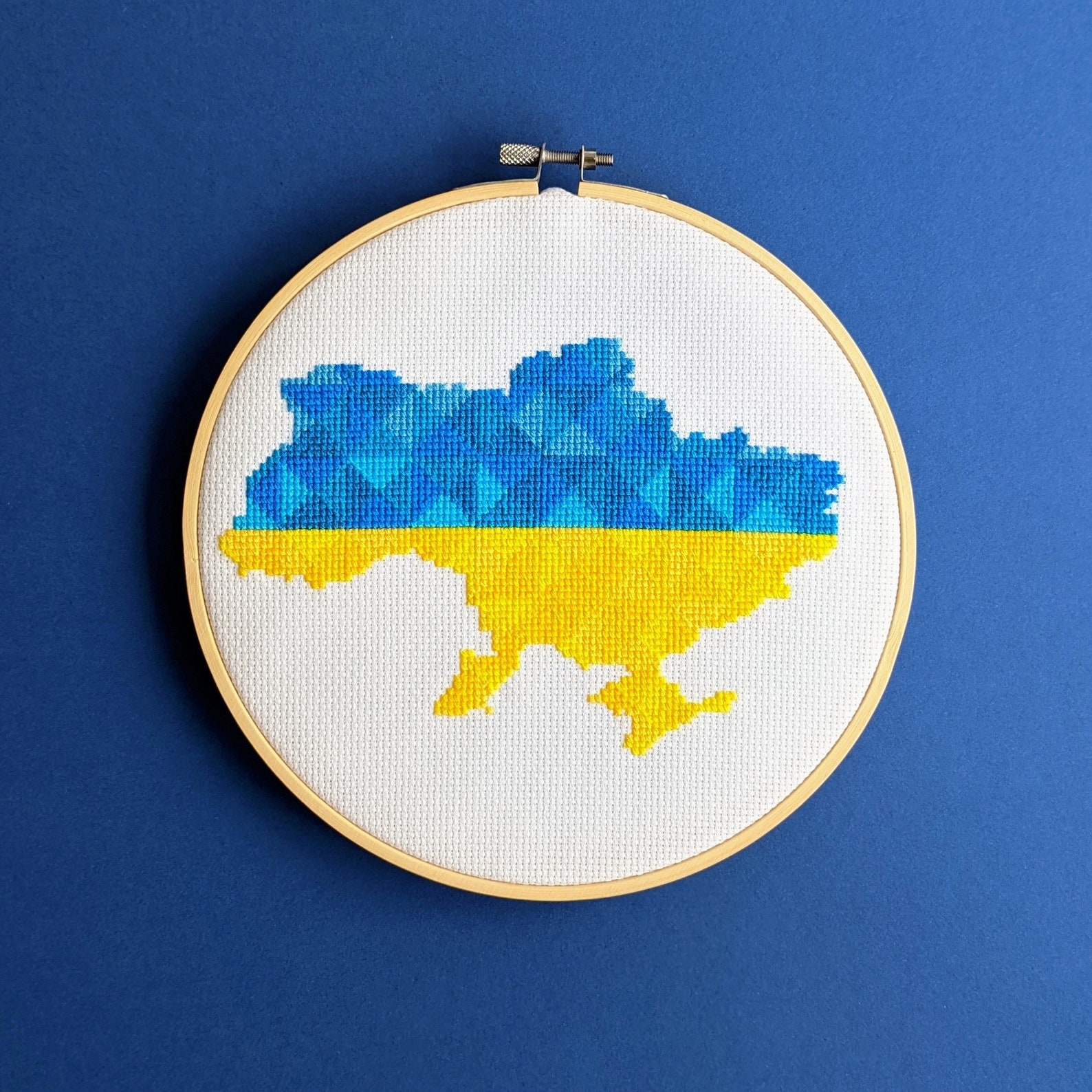 Ukraine Map Cross Stitch Pattern. Wall Decor in National - Etsy