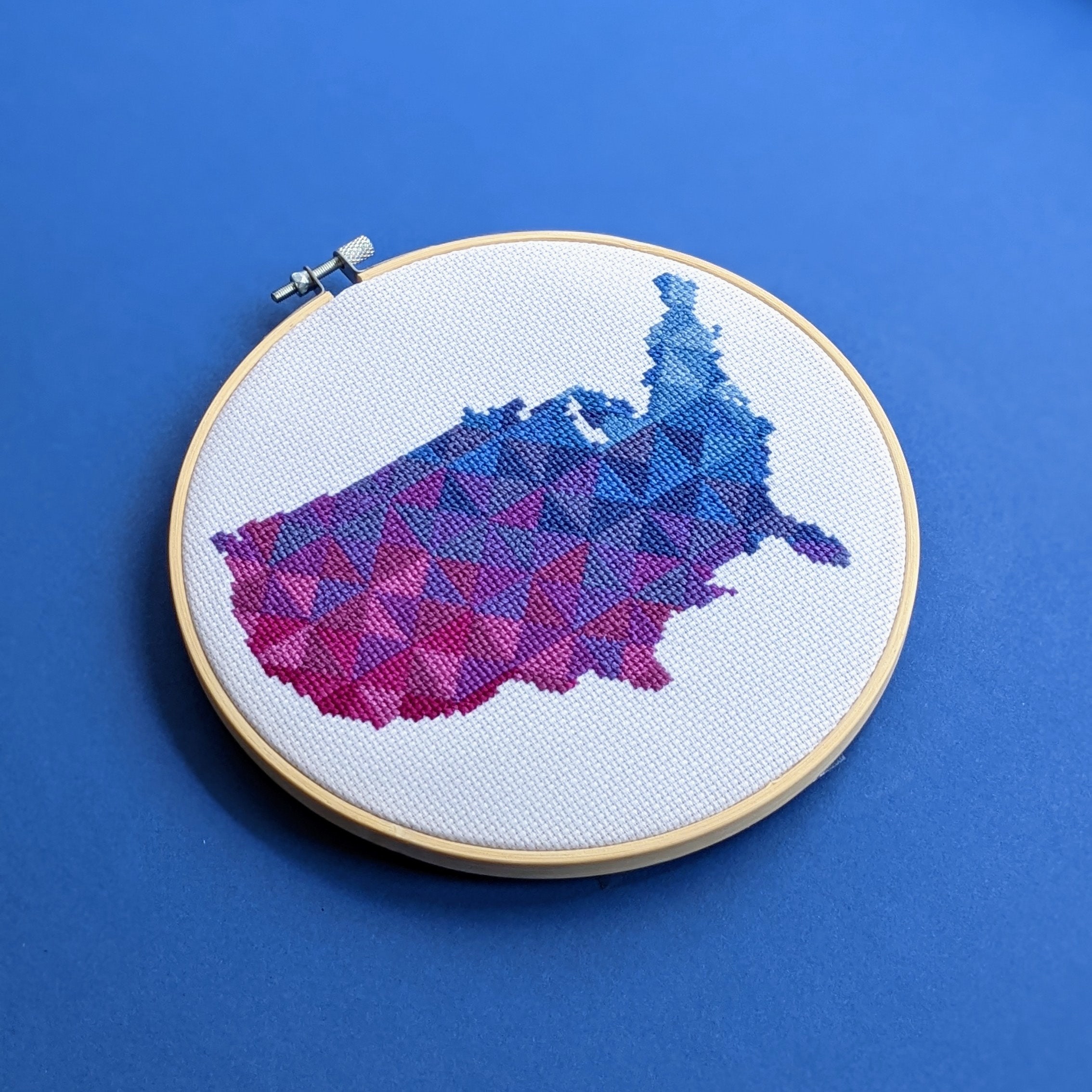 USA Map Shape Cross Stitch Pattern. United States of America Creation ...