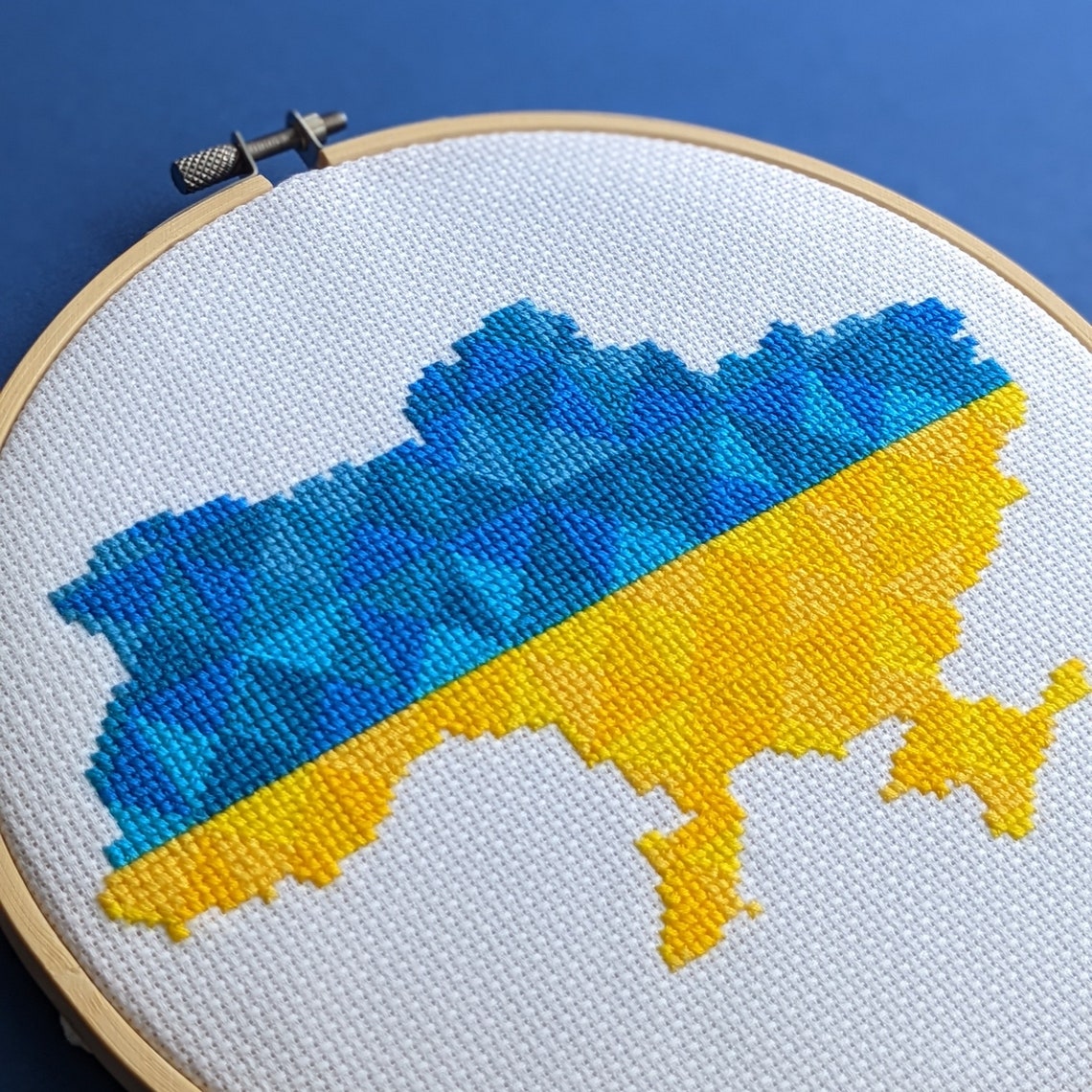 Ukraine Map Cross Stitch Pattern. Wall Decor in National - Etsy