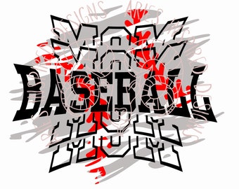 Baseball Mom, Baseball Mama SVG, Baseball, Gift for Baseball Mom, SVG, PNG Files, Baseball Gifts, Baseball Mom Shirt Sublimation
