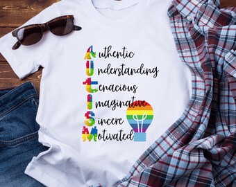Autismmedvetenhet SVG PNG Sublimering, Acceptans, Förståelse, Autistiskt Stöd T-shirt Design, Medvetenhetsmånad, Digital Nedladdning, Bundle
