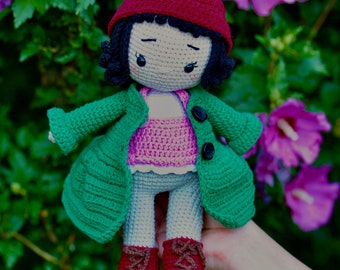 Crochet Doll with Clothing, amigurumi doll, handmade, crochet doll , plushie, gift for kids, baby toy,  crochet doll with clothes, clothing