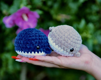 Mini whale, crochet plushie, crochet whale, baby gift, whale plushie, fish, plushies, toys, for kids, gifts, finished product, marine, ocean