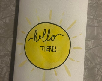 Hello There | Yellow Sunshine Card | Homemade