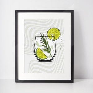 Digital Cocktail Art, Bar Cart Art, Digital Download