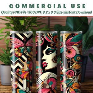 Wrap PRETTY BUTTERFLY GIRL, 20 oz | Contexte | Carnet de notes | Album | Papier peint | Fleurs | Arts et artisanat | Téléchargement instantané | Utilisation commerciale
