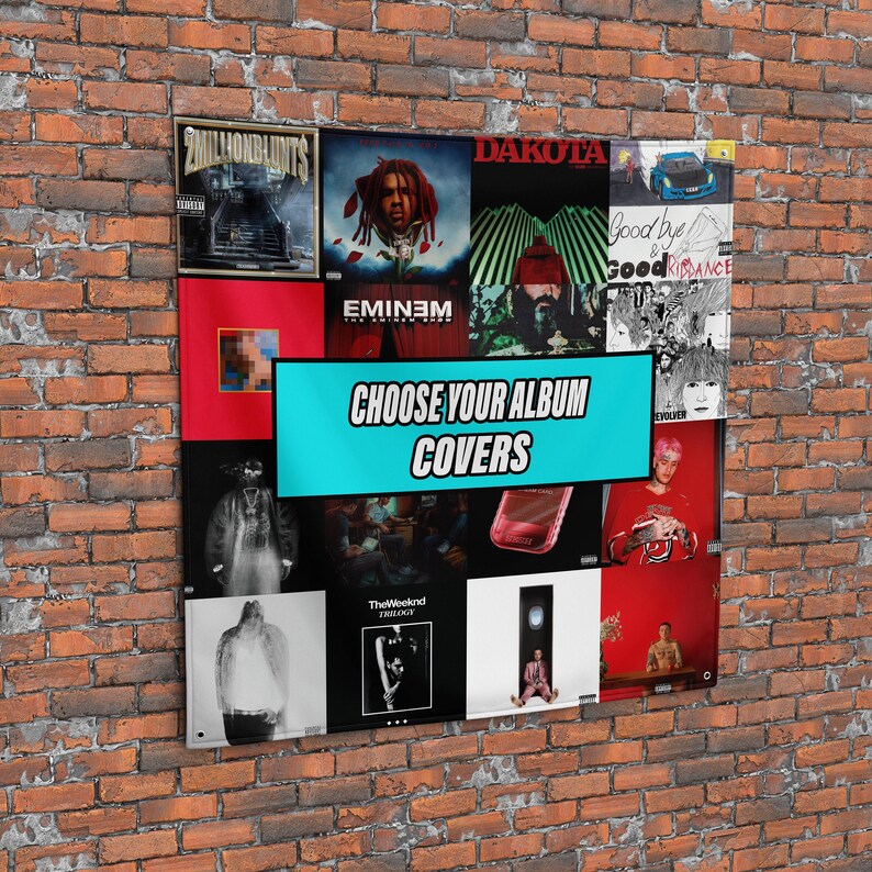 Multiple Sizes / Personalized Album Flag / Personal Album Tapestry