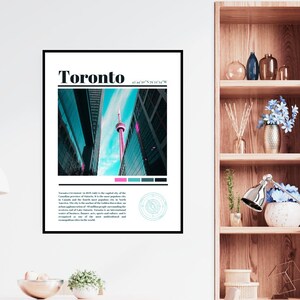 Digital Toronto Print, Toronto Wall Art, Toronto Poster, Toronto Photo, Toronto Poster Print, Toronto Wall Decor, Canada Print