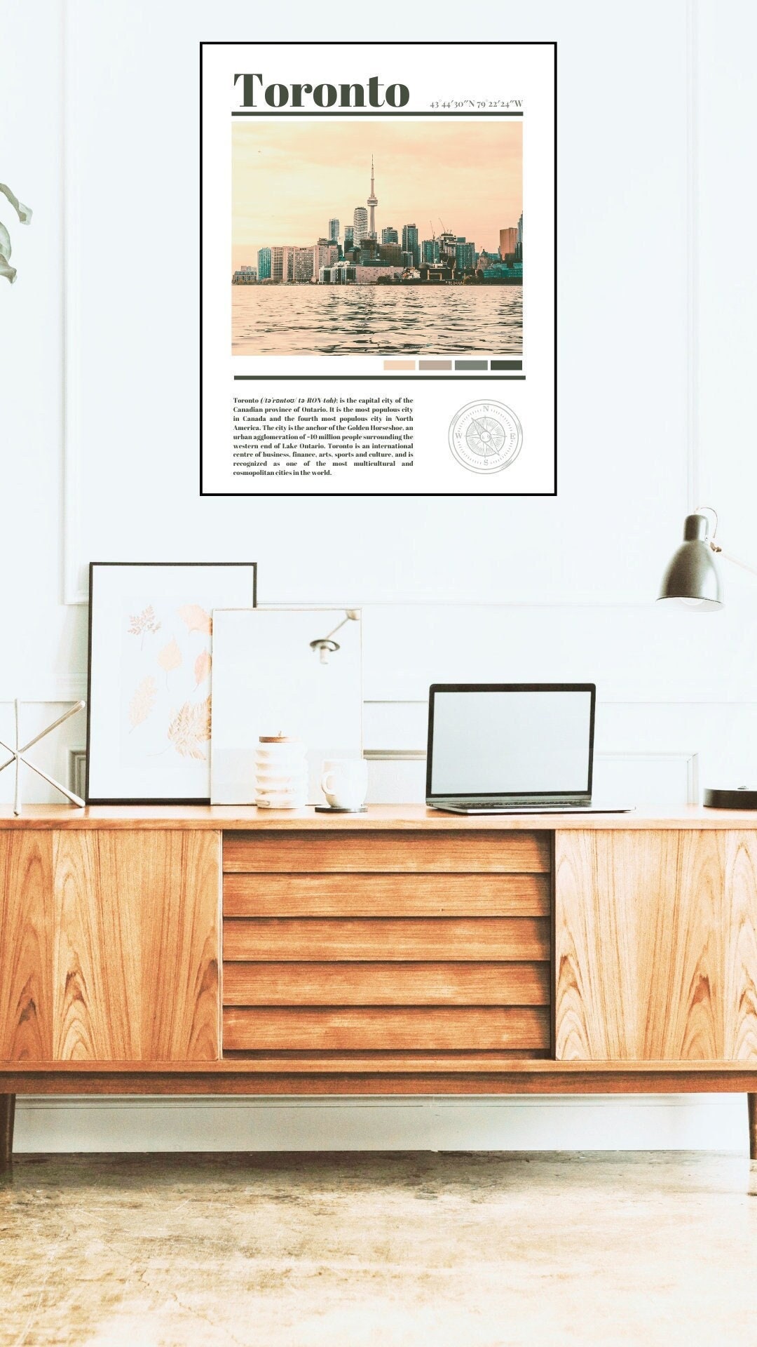 Digital Toronto Print, Toronto Wall Art, Toronto Poster, Toronto Photo