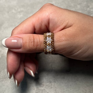 Star Chaquira Rings, Handmade, Turkish and Mexican Beads, Cute Boho Jewelry, Chaquira/Shakira Beads