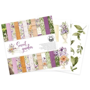 Bloc de papier pour scrapbooking Secret Garden P13, ensemble de papiers à motif floral, papiers recto-verso pour la fabrication de cartes, papiers de 6 pouces