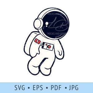 Astronauta SVG Astronauta vettoriale a strati Astronauta grafico spaziale