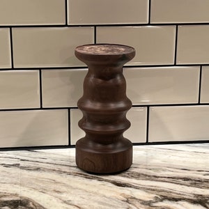 Walnut Wood Candle Holder