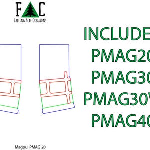 PMAG Template Outline - Lightburn Ready - for Laser Engraving and ...