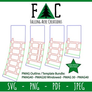 PMAG Template Outline - Lightburn Ready - Für die Lasergravur und das Gestalten