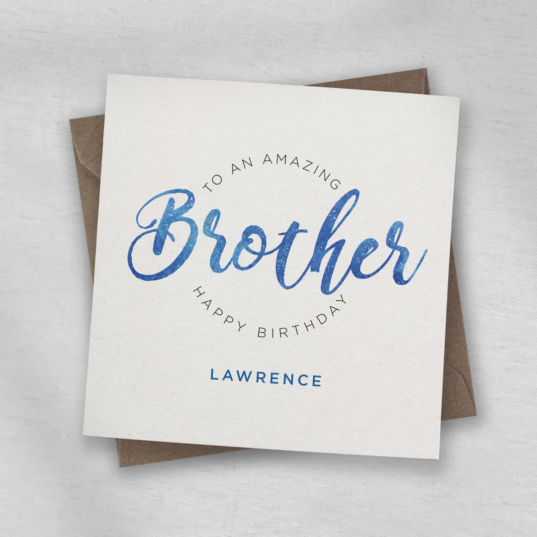 Birthday Card for Brother, Card for Brother, Birthday Card for Him, Big
