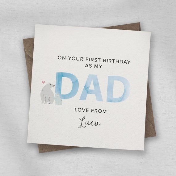 Buy First Birthday as My Daddy, Happy Birthday Daddy Card, Card