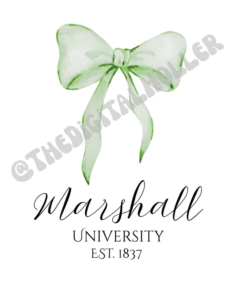 Marshall University Watercolor Wall Art Bundle | Dorm Decor - Etsy