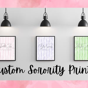 Custom Sorority Print | College Sorority | Sorority Decor