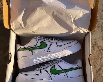 Custom Air Force 1 Sneakers Comic theme, Custom AF1 3D, Custom Nike, women’s custom sneakers, unisex custom shoes, mid Nikes, casual wear