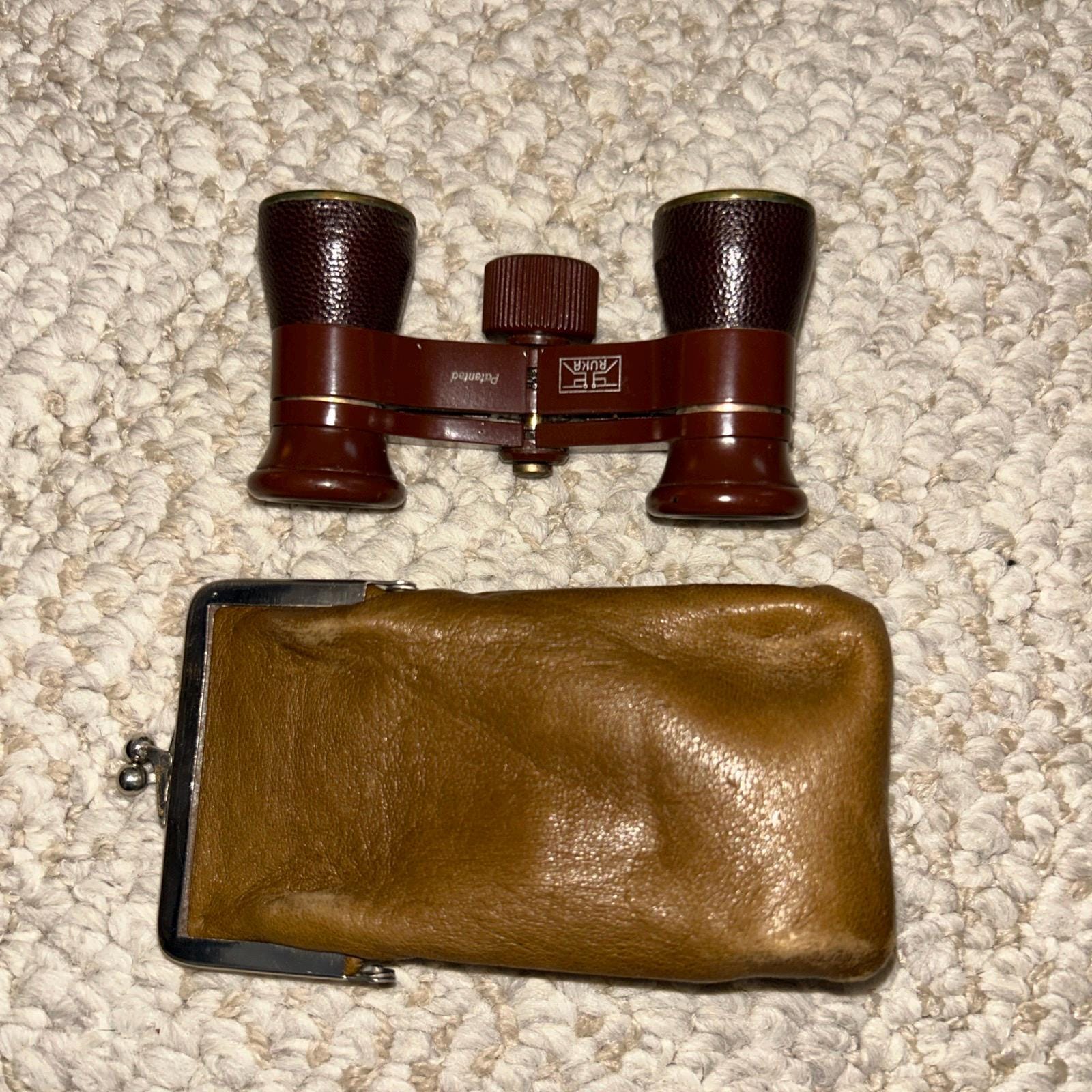 Vintage Germany RUKA Binoculars/ opera theatre binoculars with leather case