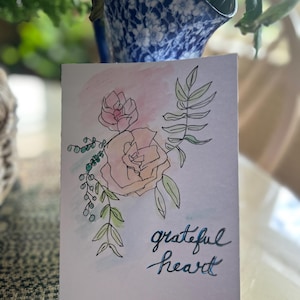 Bloemenkaart handgemaakt voor elke gelegenheid/aanmoediging/bedankt