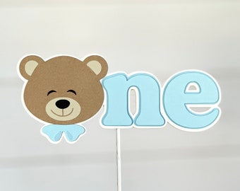 Teddybär Erster Geburtstag Kuchen Topper Bär Ein Smash Cake Topper Bär Geburtstagsparty Dekor erster Geburtstag Bären Dekorationen bärenerster Geburtstag