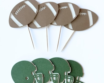 football cupcake toppers football first birthday cake topper first down birthday decor football birthday decorations first year down