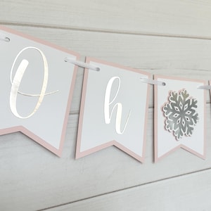 snowflake baby shower banner snowflake winter wonderland baby shower banner a little snowflake is on the way baby shower oh baby banner