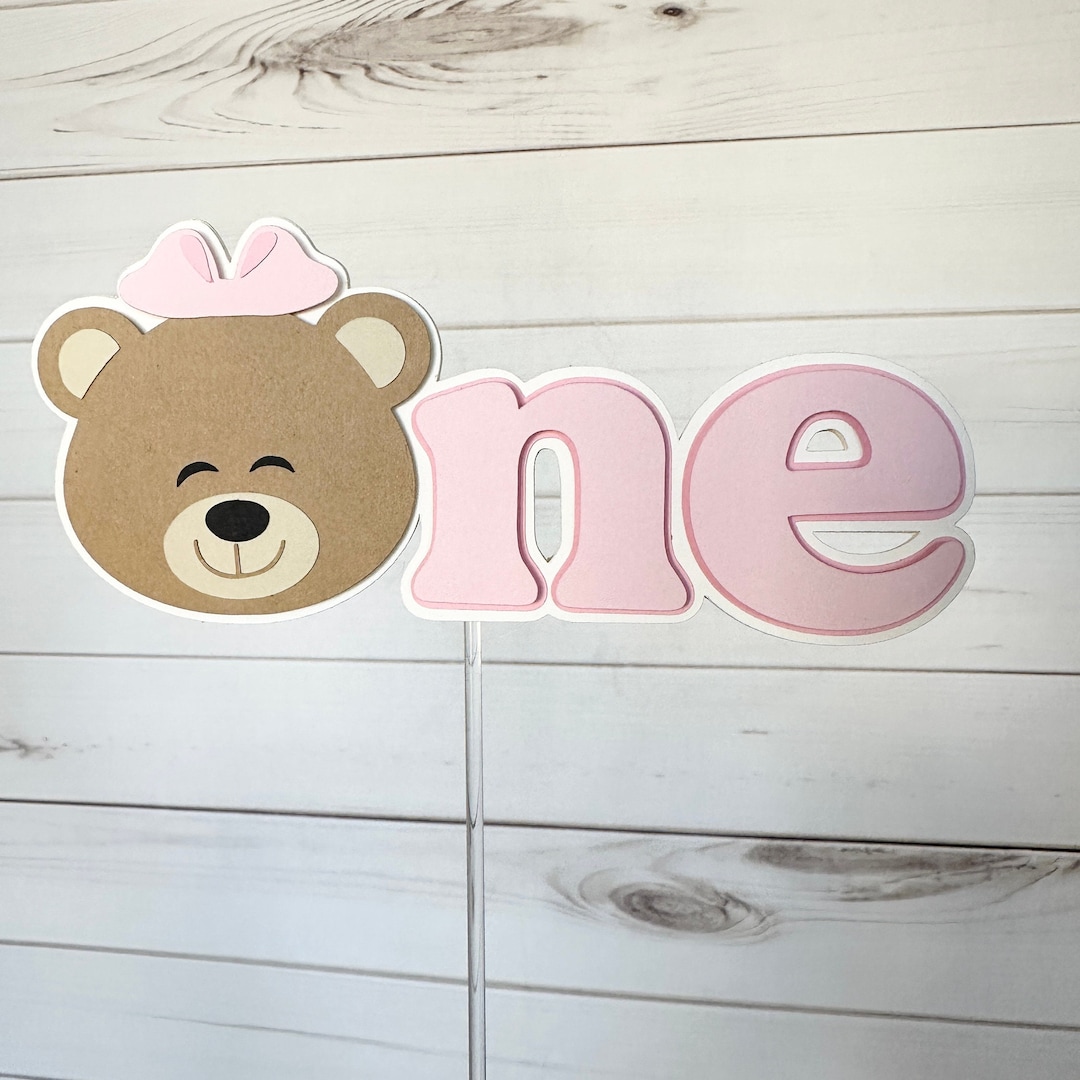 Teddy Bear First Birthday Cake Topper Bearly One Smash Cake Topper Bear ...
