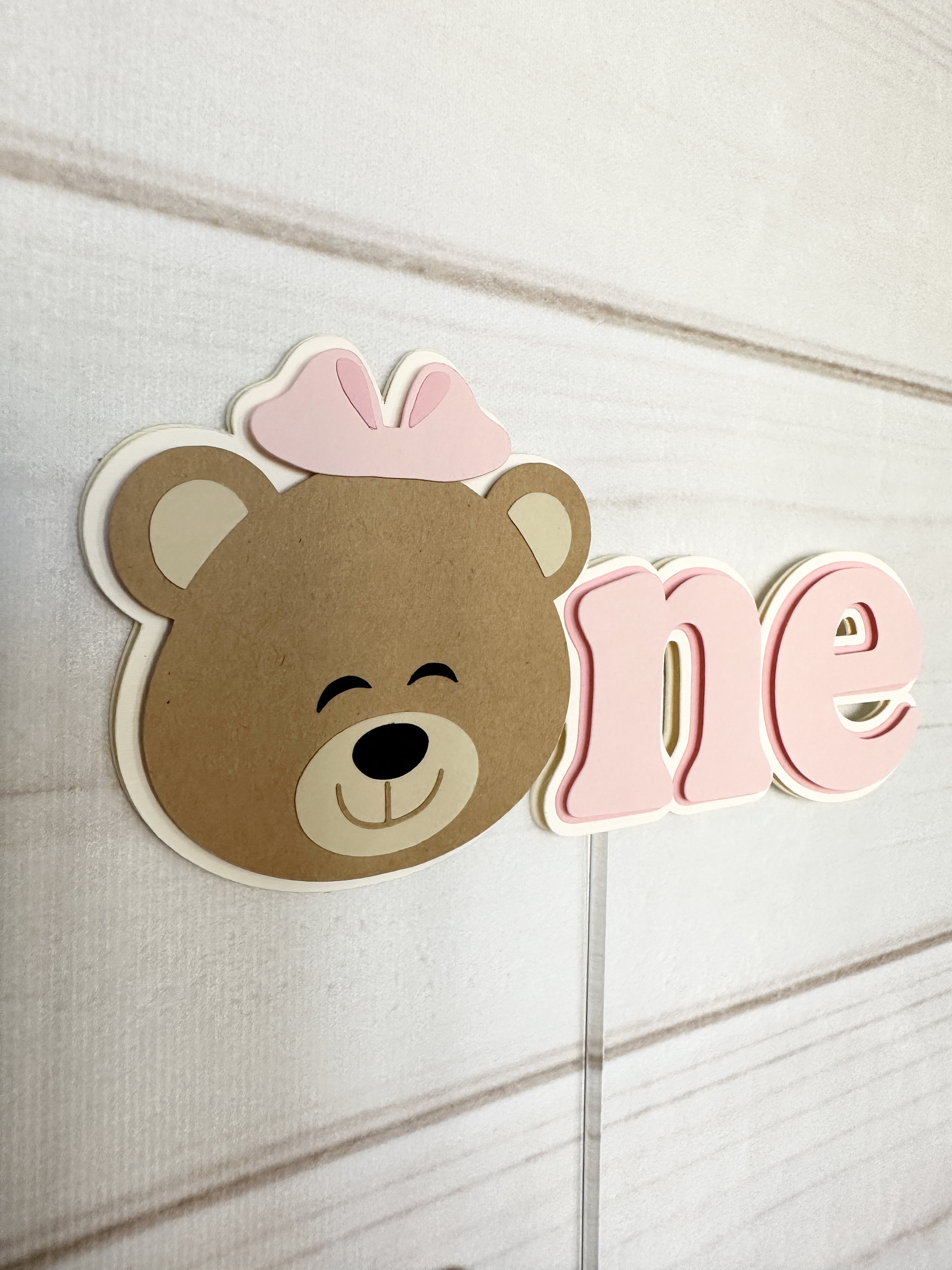 Teddy Bear First Birthday Cake Topper Bearly One Smash Cake Topper Bear ...