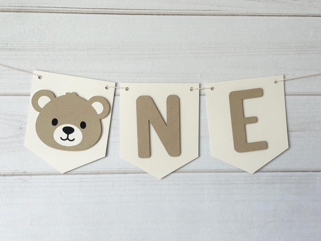 Teddy Bear Highchair Banner Beary 1st Birthday Banner Bear Party ...