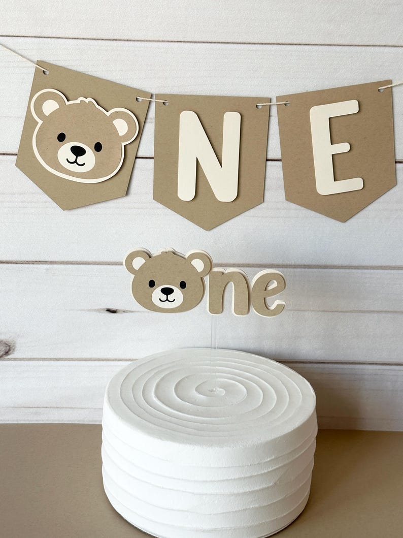 Teddy Bear Highchair Banner Beary 1st Birthday Banner Bear Party ...