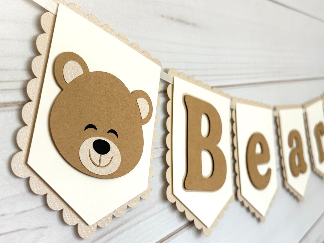 Beary First Birthday Banner Bear Decorations Bearly One Decorations