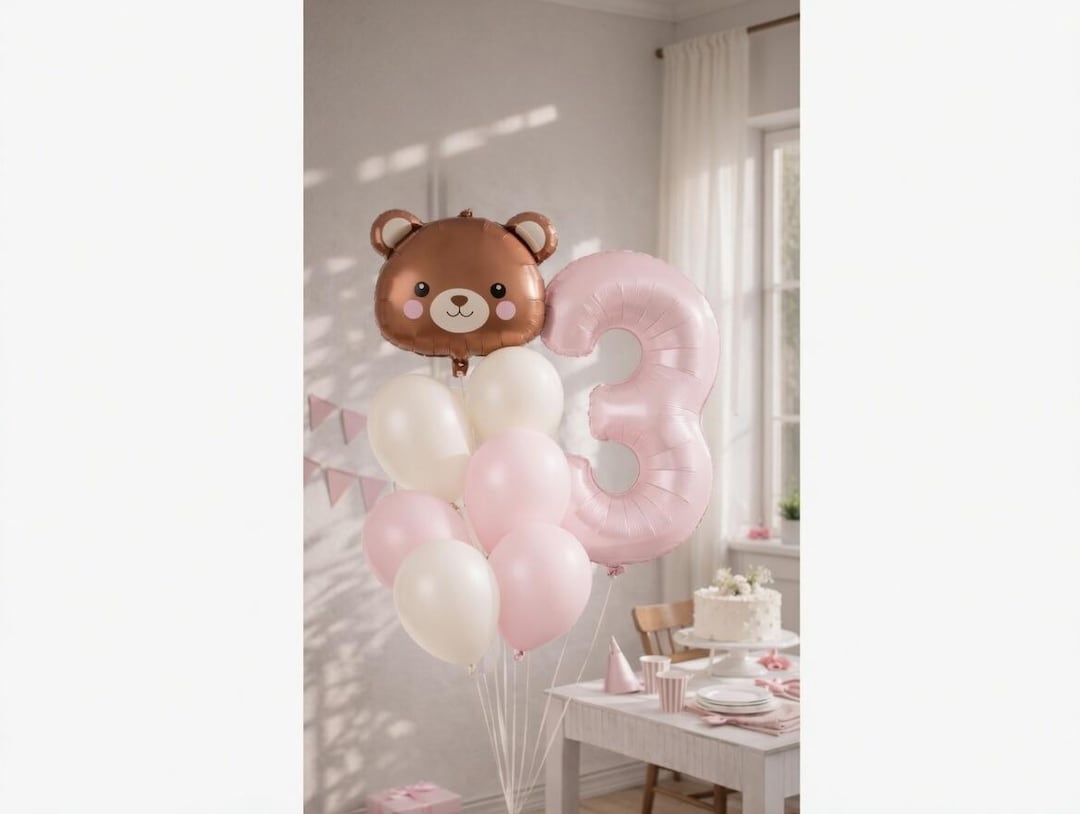 Teddy Bear Balloon Bouquet Beary First Birthday Balloon Bear Balloons ...