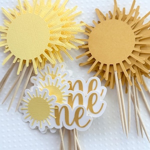 Decorazione per cupcake a forma di sole, sole, sei il mio sole, decorazione per feste, cupcake a forma di sole, decorazioni per il primo compleanno, decorazioni per il primo viaggio intorno al sole