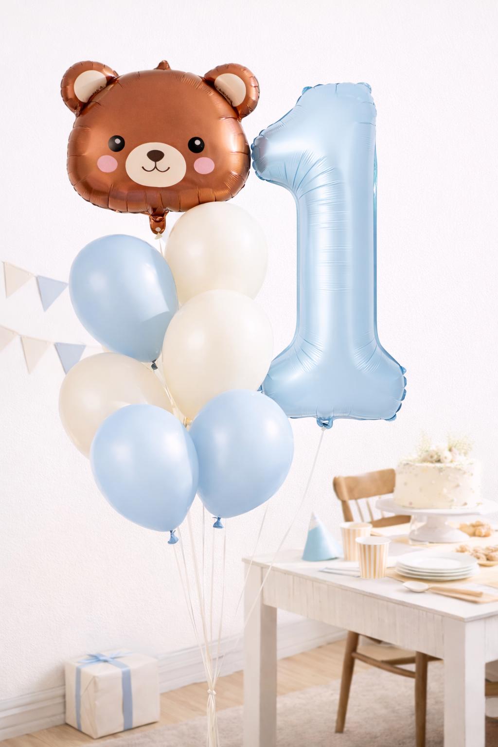 Teddy Bear Balloon Bouquet Beary First Birthday Balloon Bear Balloons ...
