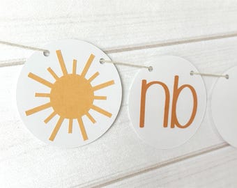 Miesięczny baner ze zdjęciami słońca, baner z kamieniami milowymi słońca, miesięczny baner ze zdjęciami słońca w stylu boho, jesteś moim słońcem, pierwsze urodziny, girlanda słoneczna, baner ze zdjęciami słońca