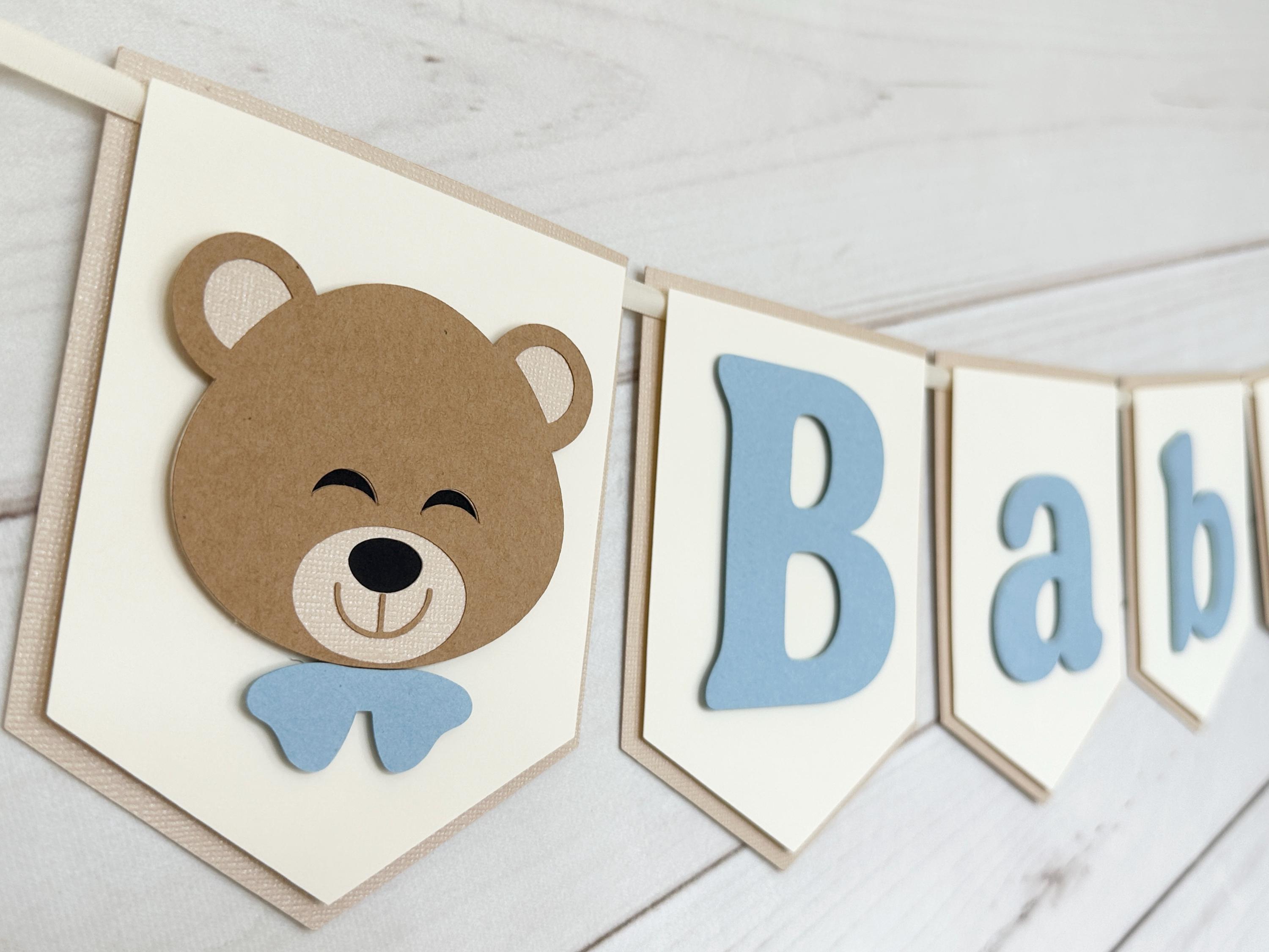 thumbnail interactive-video image 1 of Cush-n-Craft Personalised Woodland Animal Bunting With Ribbon - Duck Egg Blue 1 of 3