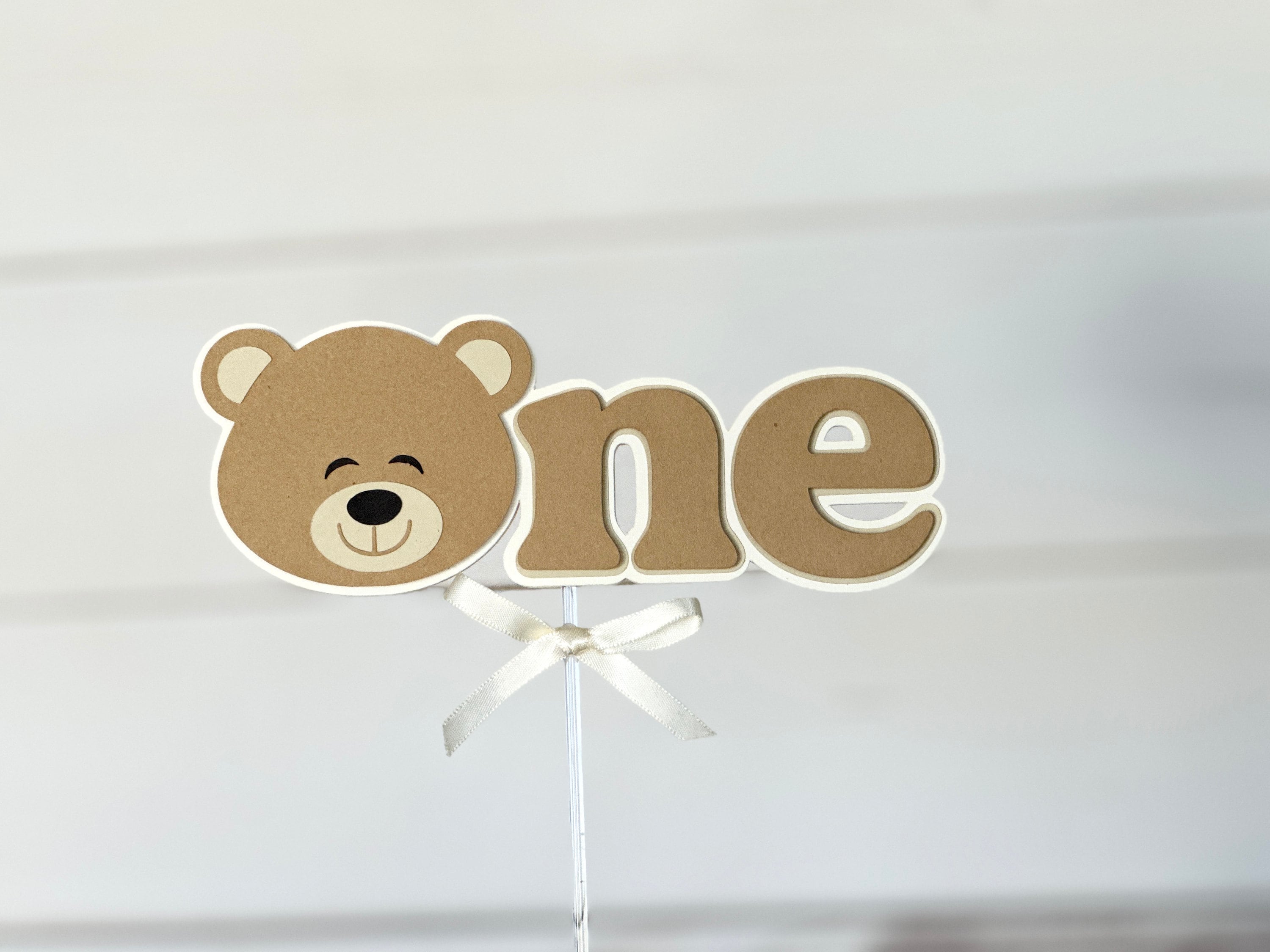 Teddy Bear First Birthday Cake Topper Bearly One Smash Cake Topper Bear ...