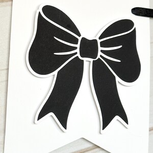 black banner black coquette baby shower black coquette oh baby decorations black bow bridal shower banner