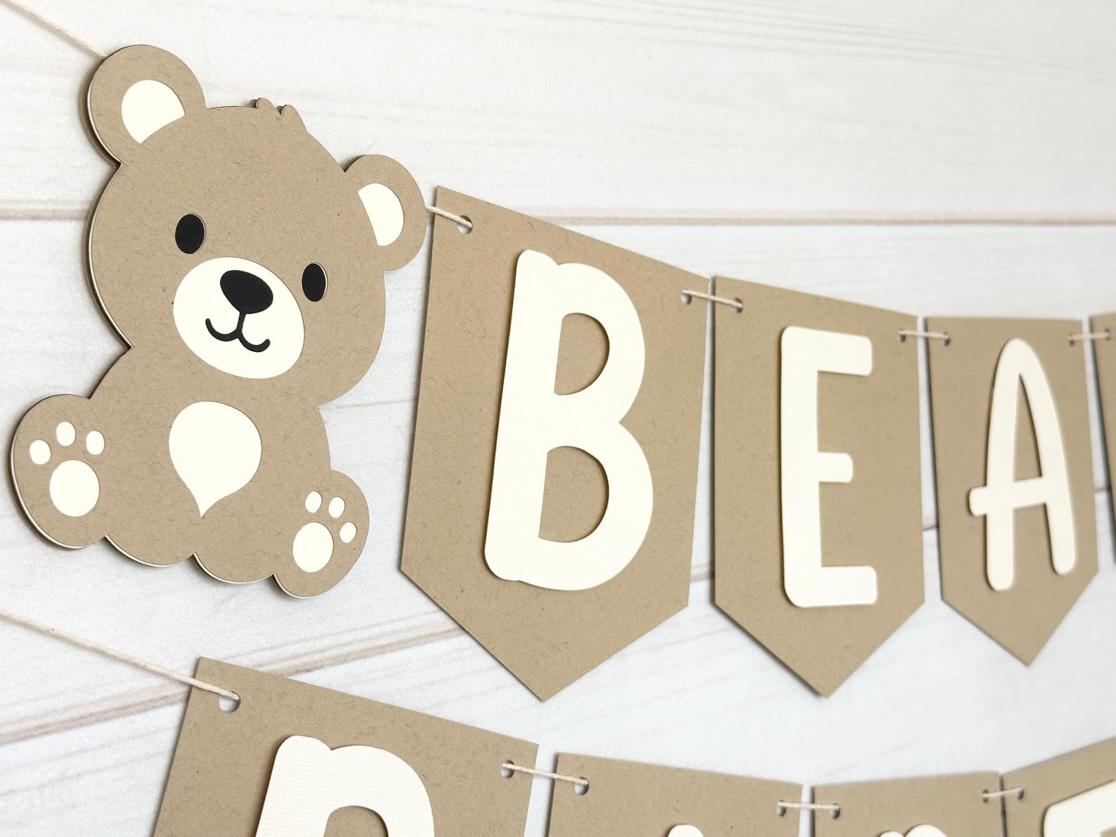Beary First Birthday Banner Bear Decorations Bearly One Decorations ...