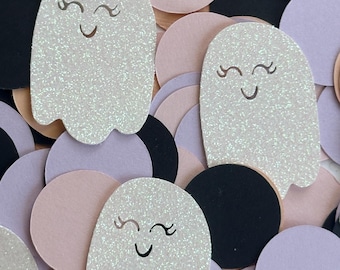 Halloween confetti spooky one confetti halloween first birthday two spooky birthday girl ghost halloween little boo banner pastel halloween