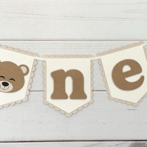Teddy Bear One Highchair Banner Teddy Bear Party Decor Bear Smash Cake ...