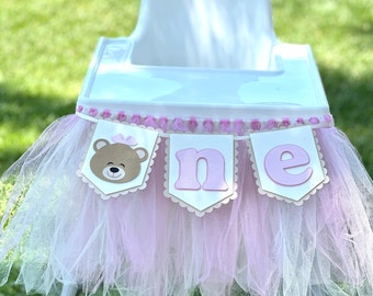 Miś pluszowy jeden krzesełko baner miś rozbija tort baner miś jeden girlanda miś dekoracje miś pierwsze urodziny dekoracje miś wystrój