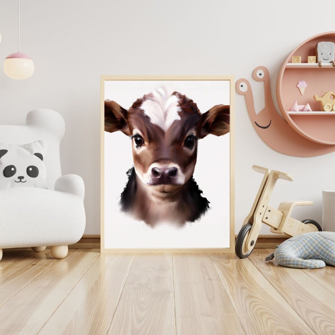 Cow Print/ Nursery Print/ Cute Animal Print/ Printable Wall Art/ Home Decor/ Instant Download