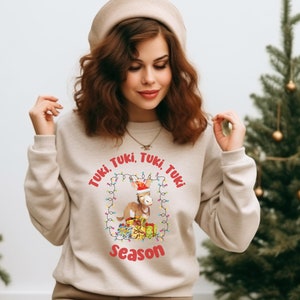 Tuki Tuki Season Sweatshirt, Spanish Christmas Sweater, Burrito Sabanero Sweater, Hispanic Donkey, Unisex Cotton Sweater