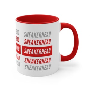 Sneakerhead Coffee Mug I Sneaker Collector Mug I Sneaker Enthusiast Coffee Cup I Red and White 11oz Ceramic Mug